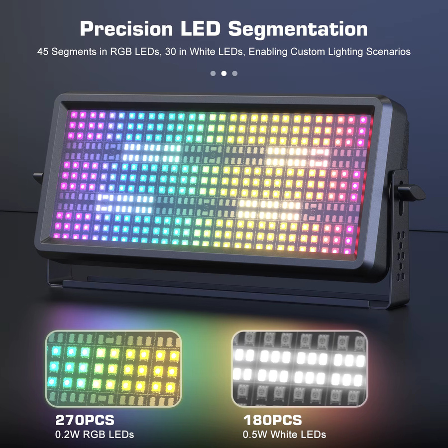 Yiflamefly Wall Washer LED Lichtleiste 150W mit RGBW-Farben und DMX512 für DJ, Party und Bar, Schwarz - Bild 5