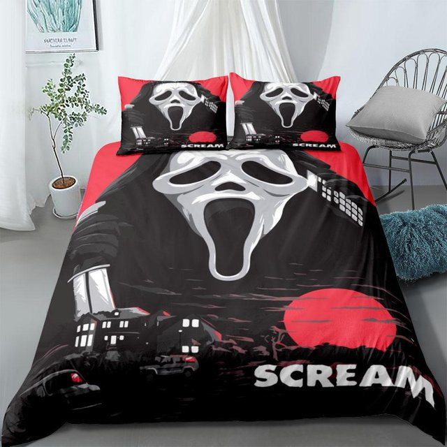 Scream Horror Bettwäsche Set von JMG Household Supplies, Schwarz, Microfaser, B/H: 150 x 220 cm - Bild 1
