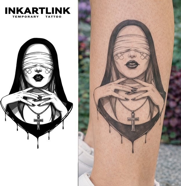 INKARTLINK Dark Gothic Juice Tattoo Patch, Unisex, wasserfest - Bild 1