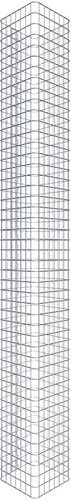 Gabiona Gabionensäule aus verzinktem Stahl, silbergrau, B/T/H: 37 x 37 x 230 cm, Maschenweite 5 x 5 cm - Bild 1