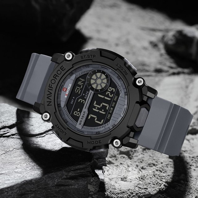 NAVIFORCE Digitaluhr, Quarz, Schwarz, Silikon, Herren - Bild 1