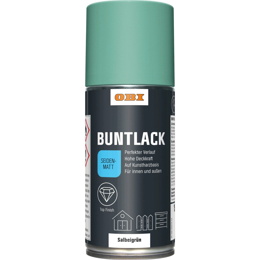 OBI Buntlack Spray Salbeigrün seidenmatt 150 ml - Bild 2
