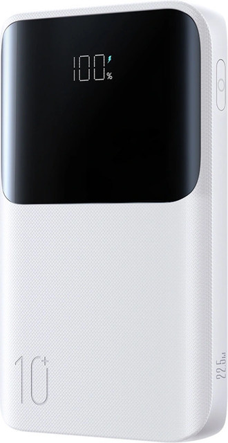 Joyroom JR-QP191 Mini Externe Batterie mit 10000mAh, 22,5W, QC + PD, 1 x USB-A und 2 x USB-C, Weiß - Bild 1