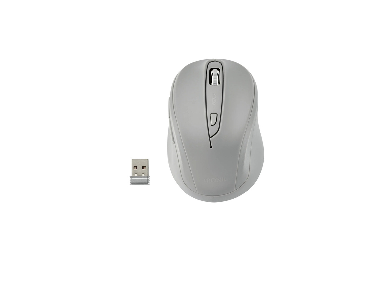 TRONIC Kabellose PC Maus mit USB-A Anschluss in Grau - Bild 2