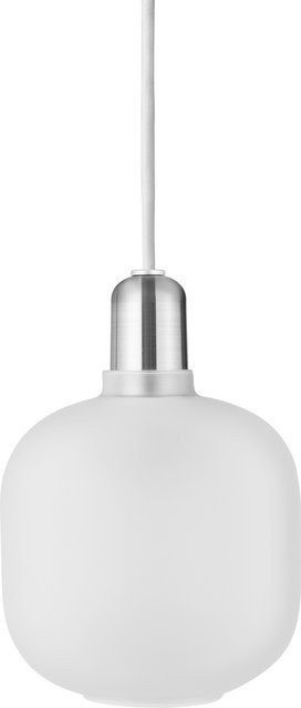 Normann Copenhagen Amp Hängeleuchte in Weiß mit Glas und Marmor-Elementen - Bild 1