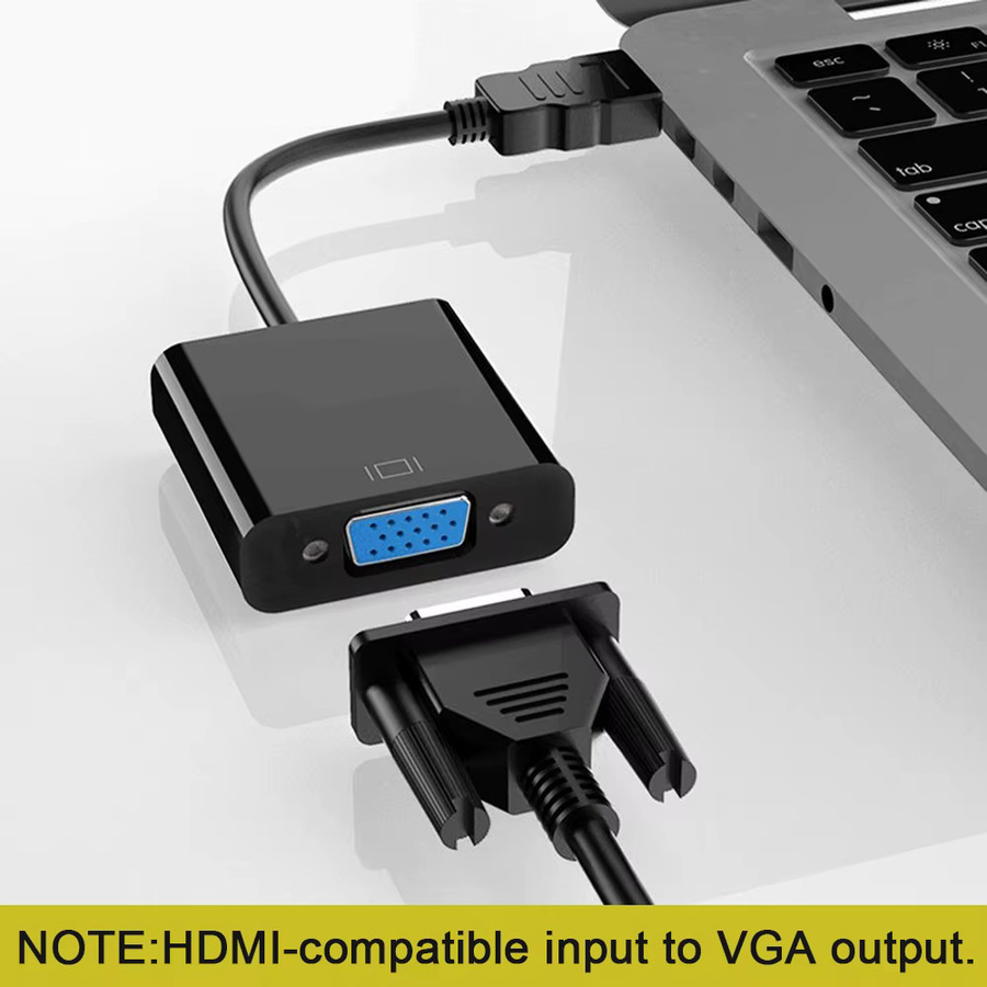 ZOUGOUGO HDMI auf VGA Adapter Digital zu Analog Konverter in Schwarz für PC, Laptop, Tablet und HDTV - Bild 4