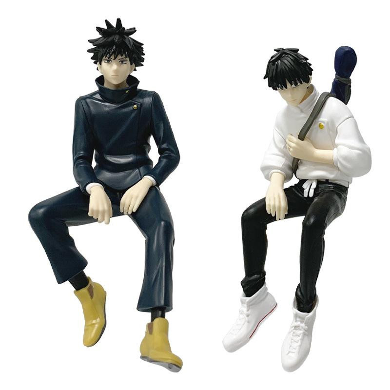 Fashnics Jujutsu Kaisen Anime Figur Gojo Satoru und Fushiguro Megumi PVC Modell in Weiß und Schwarz, Höhe: 17 cm - Bild 1