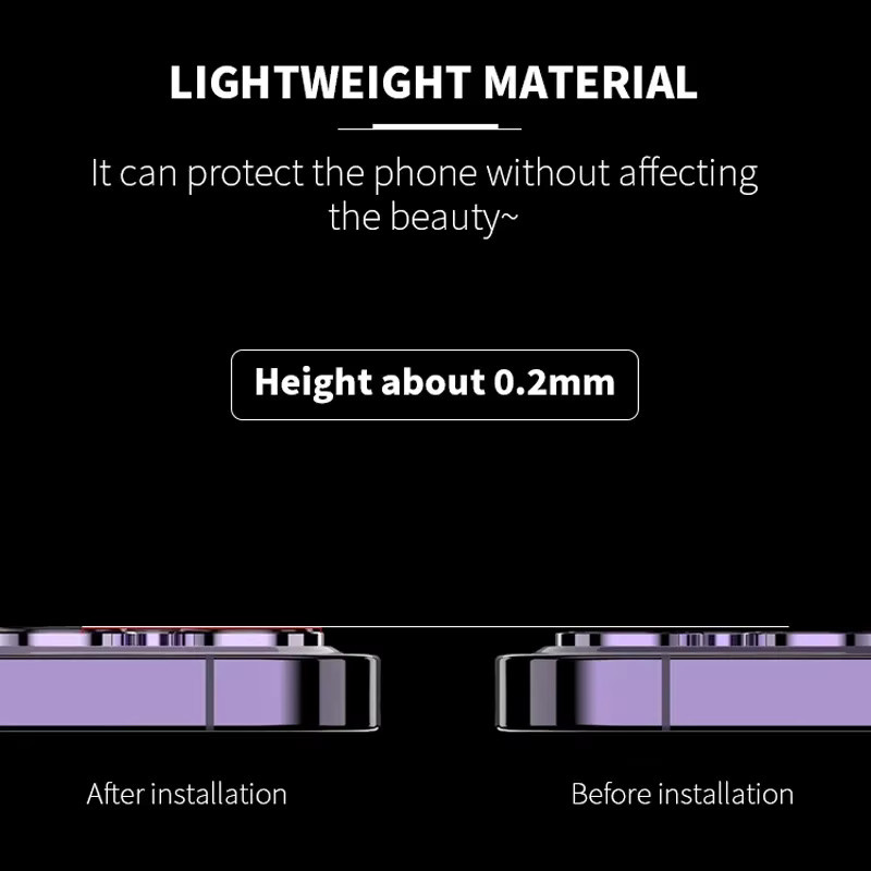 Glitzernder Kamera-Objektivschutz aus Metall und Glas für iPhone 15 14 13 12 11 Pro Max Plus in Silber und Multicolour - Bild 4
