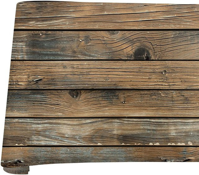 OutsideWorld Selbstklebende Tapete in Vintage Holzmaserung, Dekorative Holz-Kontaktfolie, Braun - Bild 1