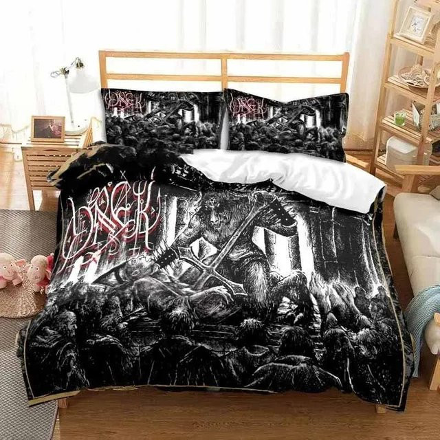 Bplus Böhse Onkelz Bettwäscheset 3-teilig Schwarz mit Grafikdesign, Breite: 135 cm, Länge: 200 cm - Bild 1