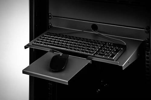 Renkforce RF-3429160 19 Zoll Netzwerkschrank-Geräteboden 1 HE, Schwarz, geeignet für Schranktiefen ab 300 mm - Bild 1