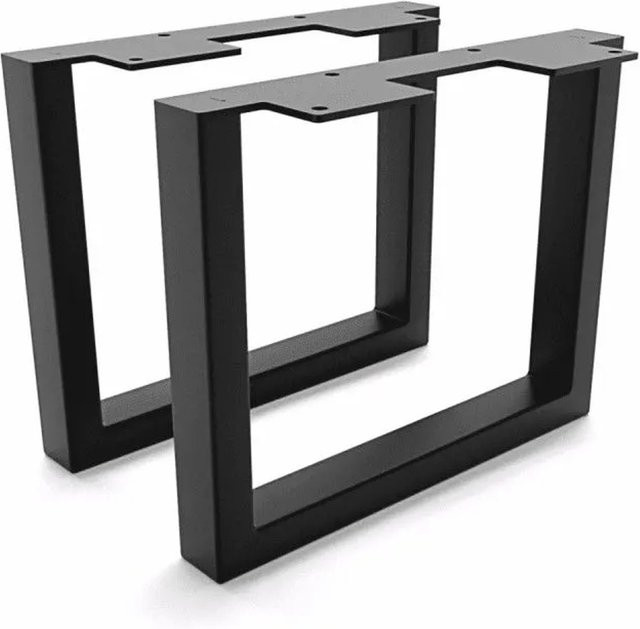 HEVVA Möbelfüße GRAZ 2er Set Schwarz Höhe: 20 cm, Tiefe: 25 cm - Bild 1