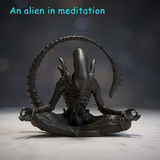 Jiahomily Außerirdisches Ornament in Schwarz als kreative Tischdekoration für deine Meditation und Atmosphäre - Bild 1