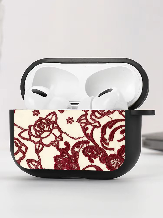 Zarte Spitzenblumen-Schutzhülle für Apple AirPods Pro 1, 2 und 3 - Bild 2