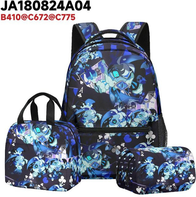 Fancy Style Studio 3er-Set Schulaccessoires mit 3D-Druck in Blau und Milchweiß - Bild 1