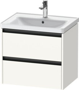 Duravit Waschtischunterschrank Ketho.2 in Weiß Matt mit 2 Schubladen, wandhängend, B/T: 63,4 x 45,5 cm - Bild 1