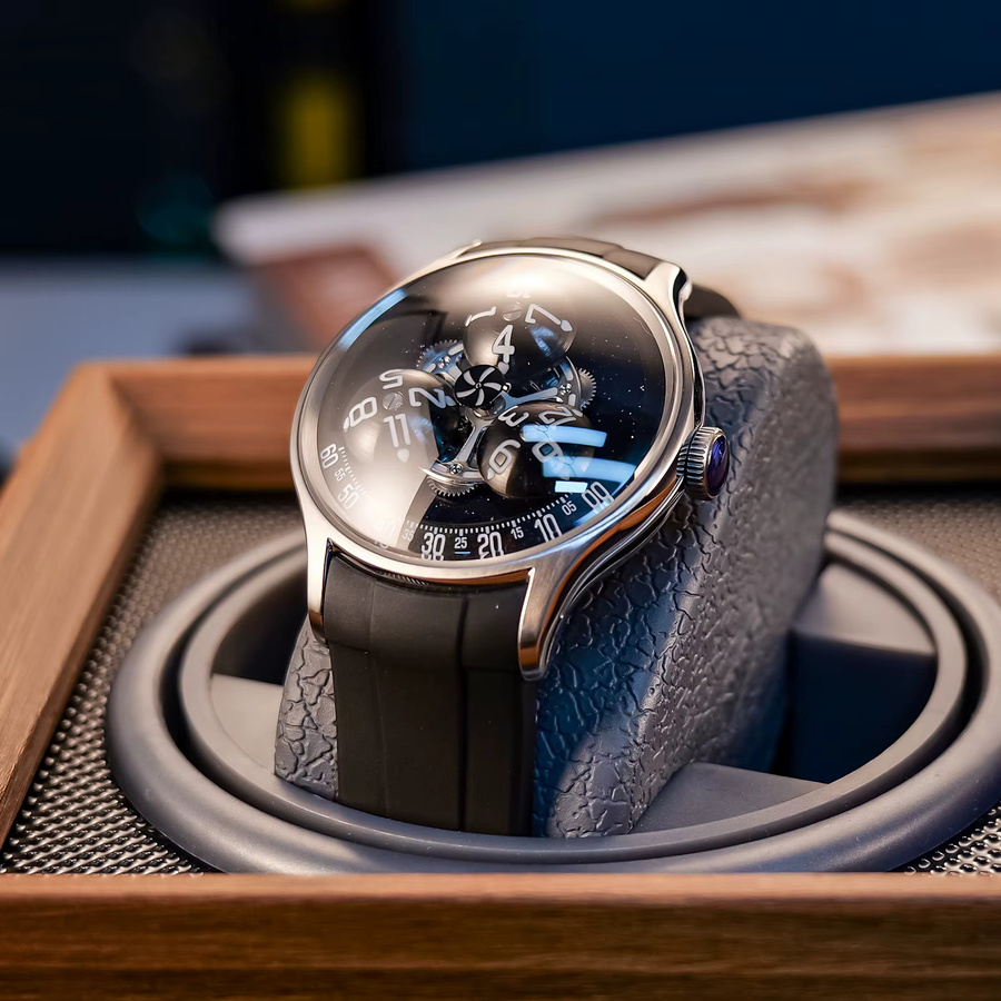 Oblvlo Automatik Armbanduhr, Edelstahl, Silber, Herren - Bild 4
