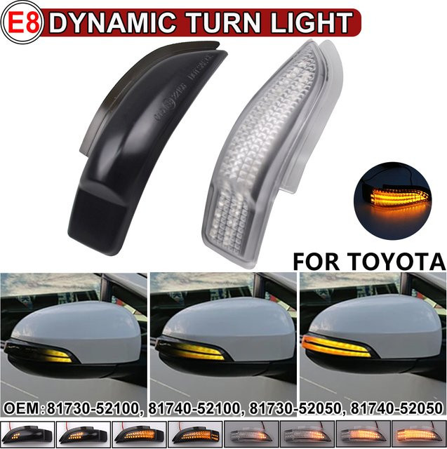 Malcayang Dynamische LED Seitenblinker für Toyota Corolla Camry Prius Vios Yaris Venza Avalon Altis 2014-2017 - Bild 1