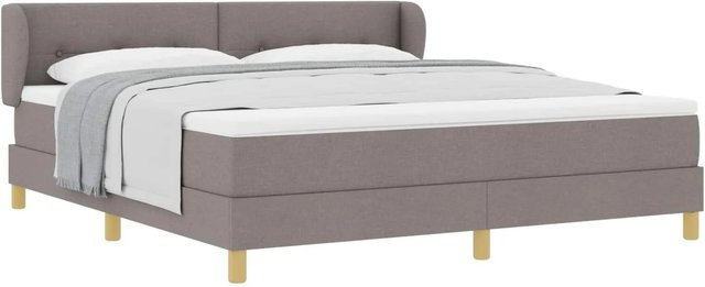 vidaXL Boxspringbett mit Matratze in Taupe, B/T: 180 x 200 cm, mit Taschenfederkern und Stoffbezug - Bild 1