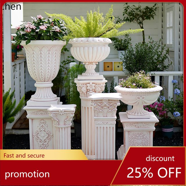 Dekorative CZ Gartenornamente aus Gips in Weiß für Hochzeit und Outdoor-Dekoration - Bild 1