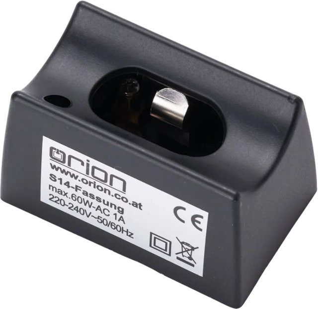 Orion Lightstyle Lampenfassung S14D aus Kunststoff in Schwarz - Bild 1