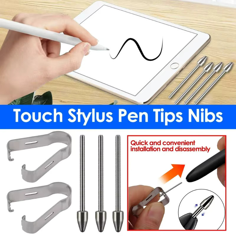 Samsung Ersatzspitzen für S-Pen Galaxy Tab S10 Ultra S9 FE NOTE10, Metall-Stylus-Feder in Silber, druckempfindlich - Bild 2