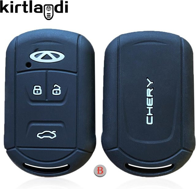 Silikon Schlüsselhülle für Chery Tiggo 8 3 5 Tiggo 4 GX Arrizo 5 mit 3 Tasten in Schwarz, Blau, Rot und Orange - Bild 1