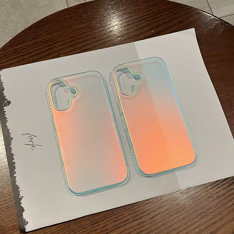 RPKKS Aurora-Laser Handyhülle mit Farbverlauf und mattem Finish für iPhone 17, 16, 15, 14, 13, 12, 11 Pro Max, stoßfeste harte Rückseite, Multicolour - Bild 2