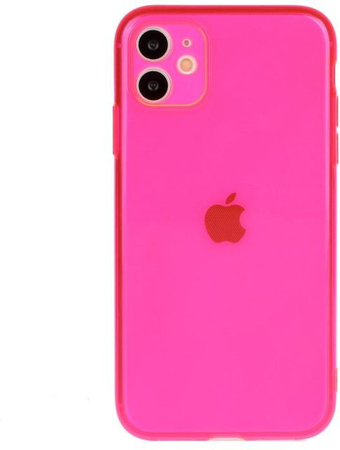 Stoßfeste TPU Handyhülle von YULIN für iPhone 15 Plus in Neon-Bonbonfarben Transparent Multicolour Pink - Bild 1