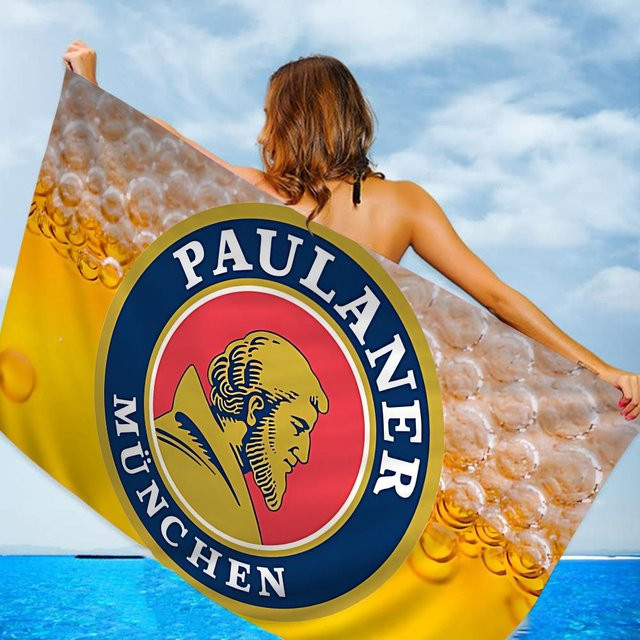 Paulaner Mikrofaser Strandtuch Gelb, Saugfähig und Schnelltrocknend, B: 70 cm, H: 140 cm - Bild 1