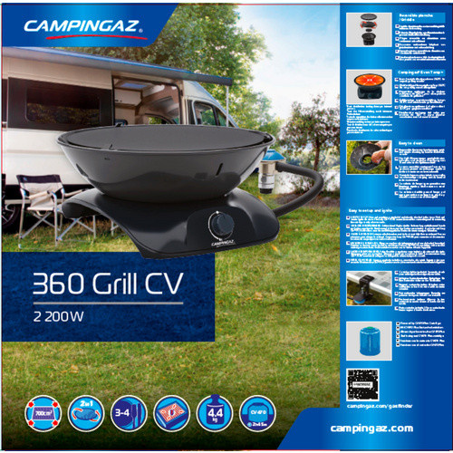 Campingaz Gasgrill Tabletop in Grau mit Gusseisen-Grillfläche und Piezo-Zündung - Bild 2