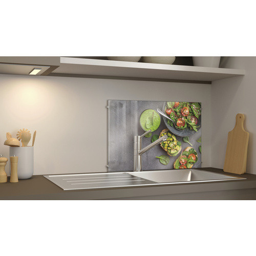 NOVADOORS Glasboard Fresh Avocado in mehrfarbig mit abstraktem Design aus Glas - Bild 1