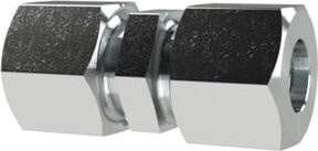 Riegler Gerade Verschraubung aus verzinktem Stahl in Silber für Rohr-Außendurchmesser 4 mm - Bild 1