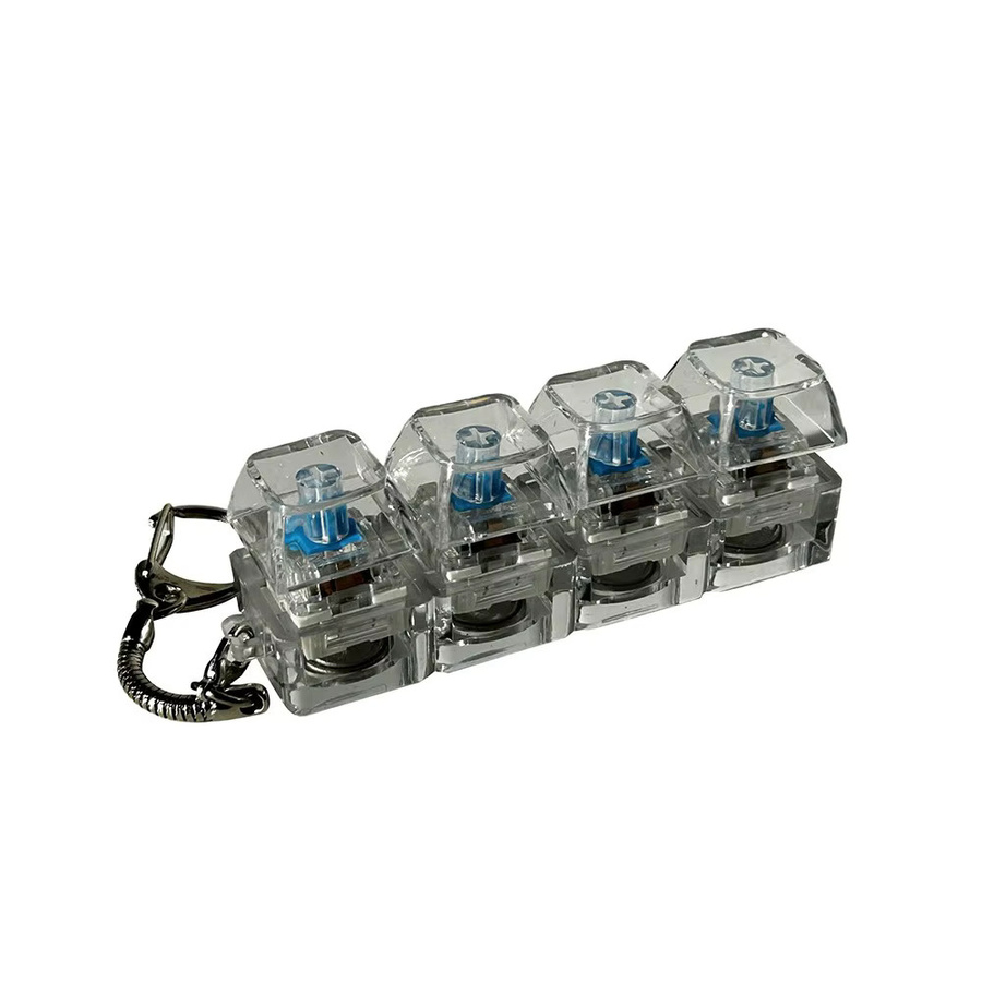 ZAKOL Schlüsselanhänger LED-Dekompressions-Tastatur, transparent, Unisex - Bild 3