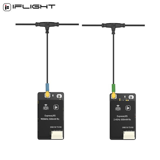 IFlight ExpressLRS ELRS Empfänger Rx mit Antenne in Schwarz (2,4GHz/900MHz 500mW) - Bild 1
