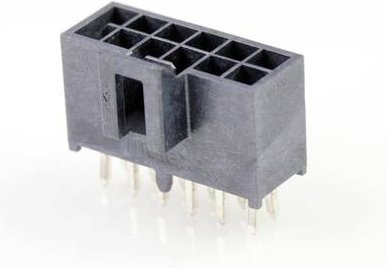 Molex Einbau-Buchsenleiste Standard Schwarz mit Goldkontakten 12-polig Rastermaß 2.50mm 1053101212 Tray - Bild 1