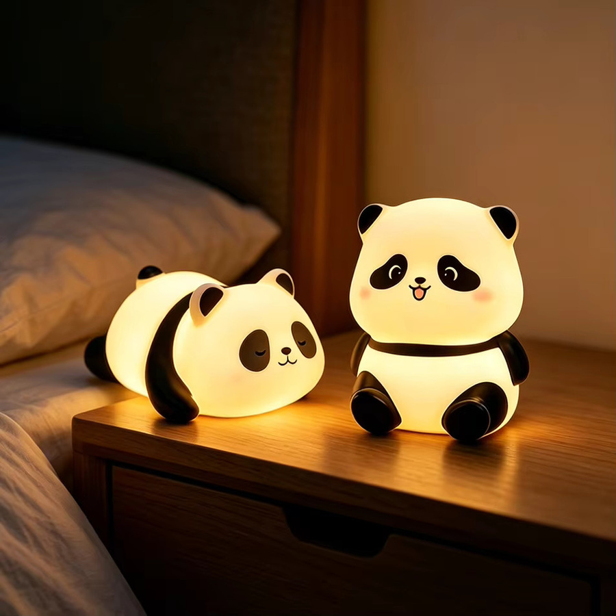 Bandai Panda LED-Nachtlampe in Weiß mit warmweißem Licht für Wohnzimmer und Nachttisch - Bild 3