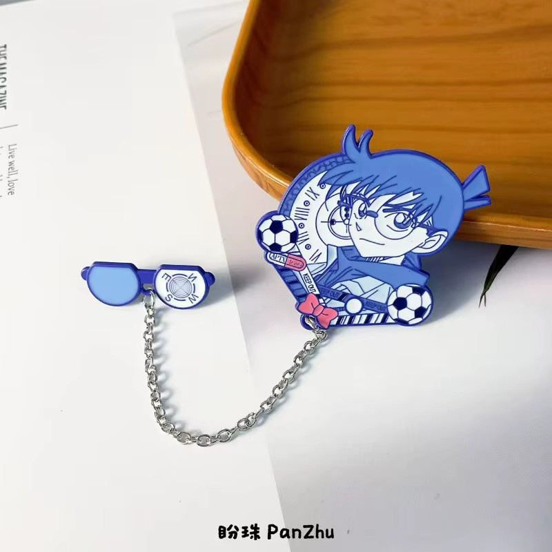Bandai Anime Detektiv Conan Kaito Kid Metall-Abzeichen, Brosche, Anstecknadel - Bild 2