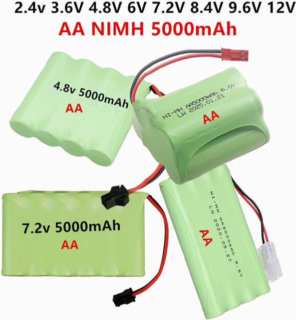GAOLAG NI-MH Wiederaufladbare Batterie 5000mAh in Grün für RC-Spielzeuge wie Autos, Boote, Panzer, Züge, Roboter und Pistolen - Bild 1