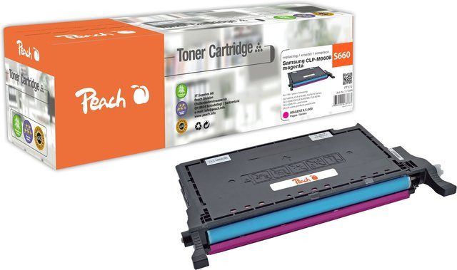 Peach S660 XL Toner Cartridge Multicolor für Samsung CLP-607 N, CLP-610 ND und CLP-610, ersetzt Samsung CLP-M660B/ELS und ST924A, wiederaufbereitet - Bild 1