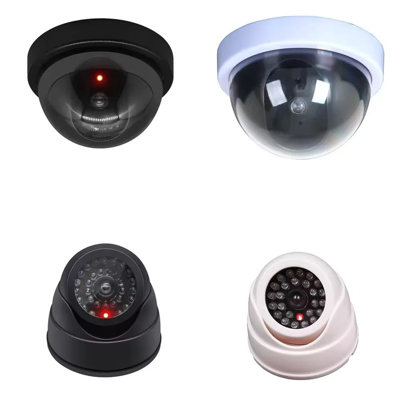 ELESECUR CCTV-Dummy-Kamera mit blinkender LED, schwarze Kunststoffkuppel, Überwachungskamera zur Sicherheit, Stromversorgung über AA-Batterie - Bild 7