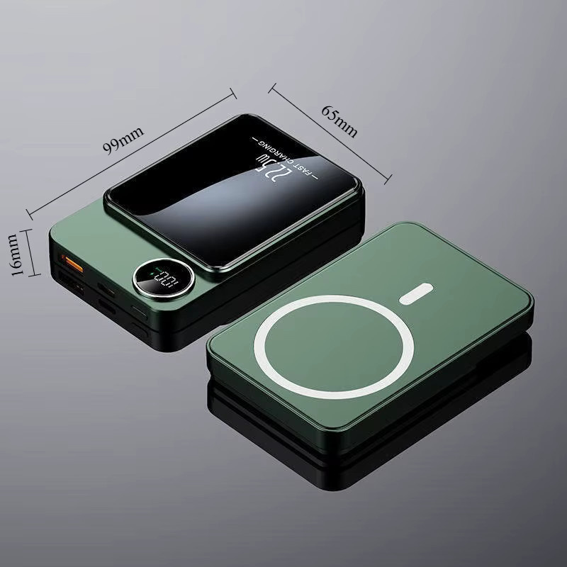 Taepiaai Magnetische Powerbank 20000 mAh in Grün mit schnellem Aufladen - Bild 5