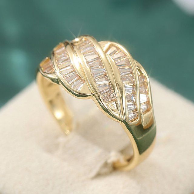 YoYo Ringe, Vintage, Gold, Zirkonia, Damen - Bild 1