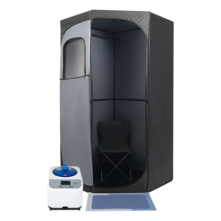 Bymaocar Tragbare Dampfsauna-Box mit 1350W Dampferzeuger-Set für dein persönliches Heim-Spa, 3L Volumen - Bild 2