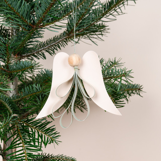 Weihnachtshänger Engel von BLUME2000 in Weiß aus Papier - Bild 1