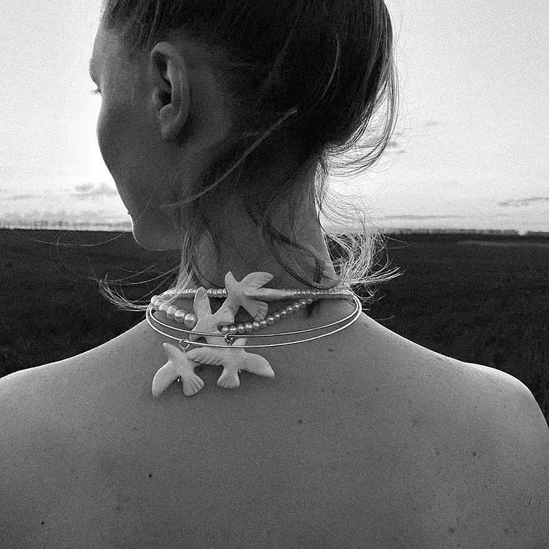 mimiyagu Choker Halskette, Perle, Weiß, Damen - Bild 4