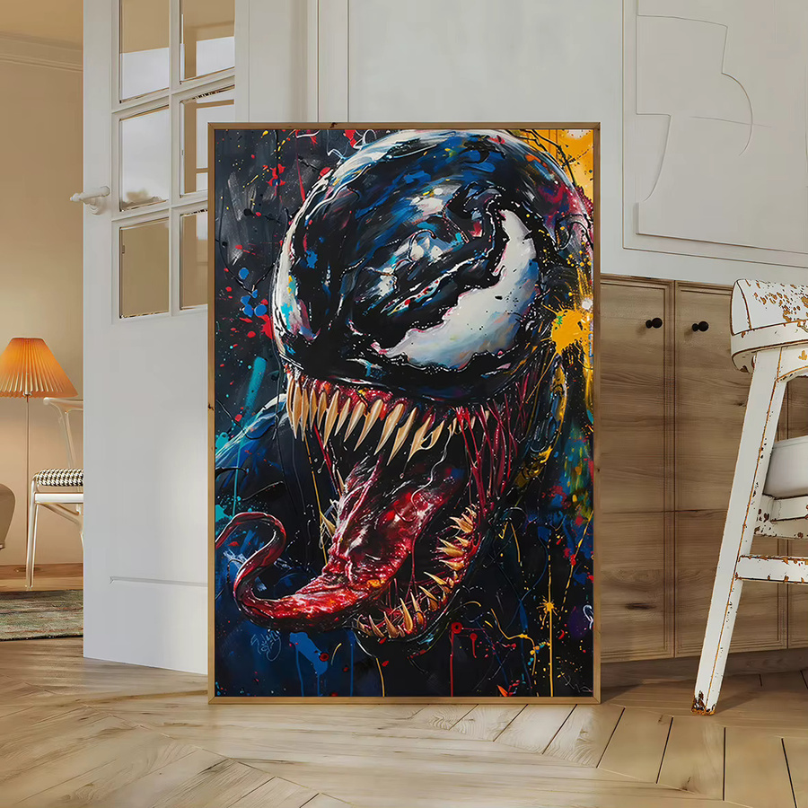 KAYOU DIY Diamantmalerei Set Marvel Venom und Spider-Man Mosaik Stickerei Kreuzstich Kit, Mehrfarbig, B/H: 30 x 20 cm - Bild 2