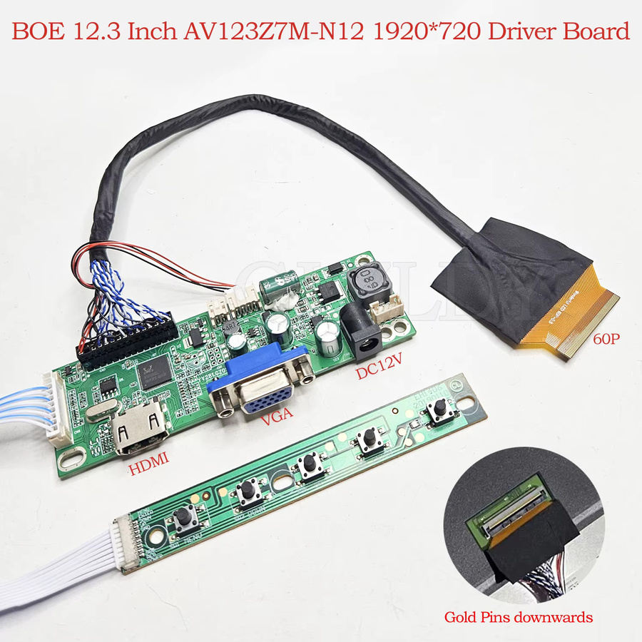 BOE 12,3 Zoll LVDS LCD Bildschirm AV123Z7M-N12 mit 1000 Helligkeit, HDMI und VGA für Supermarkt-Regal oder Auto-Display - Bild 1
