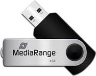 MediaRange Flexi-Drive USB-Stick 8 GB, USB-A, Schwarz/Silber - Bild 1