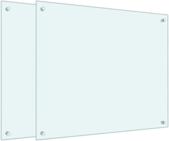 2er-Set vidaXL Küchenrückwände aus Hartglas in Weiß, B: 70 cm, H: 60 cm - Bild 1
